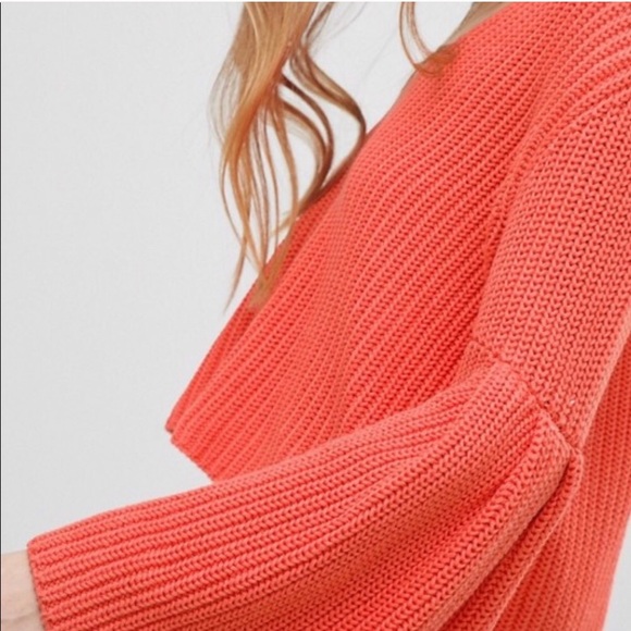 Free People coral damsel sweater size small - Picture 3 of 3